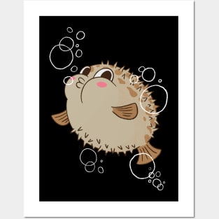 Cute Blowfish Posters and Art